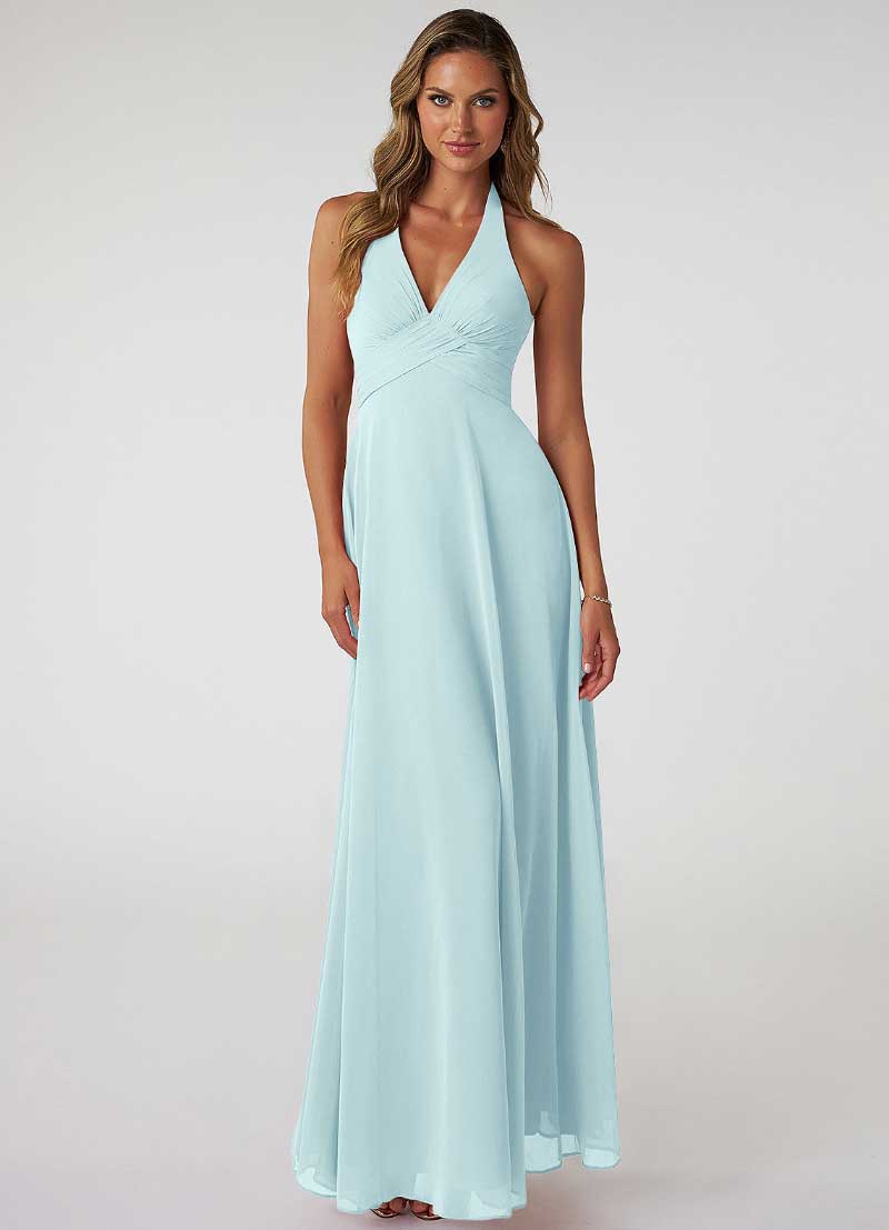 Vestidos de dama de honor azules