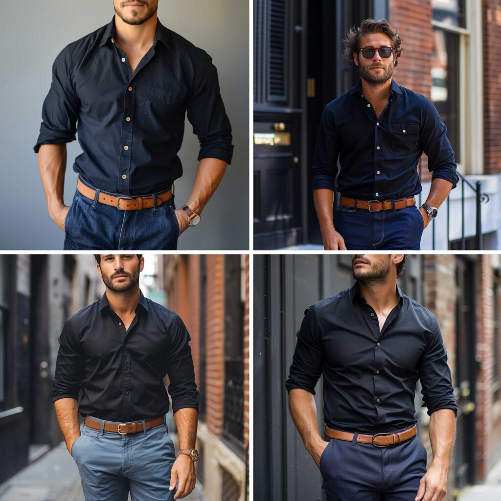 Trajes de Joe Goldberg: elegancia semiformal