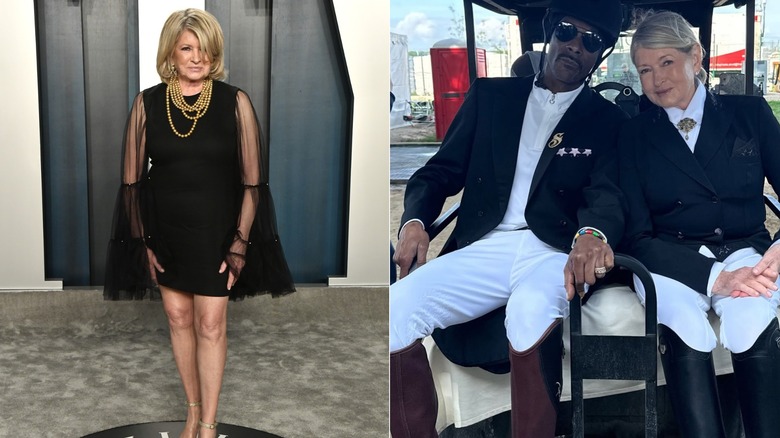 Martha Stewart en la fiesta de los Oscar de Vanity Fair y con Snoop Dogg.