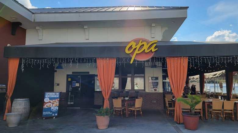 El exterior de Opa en Pointe Orlando