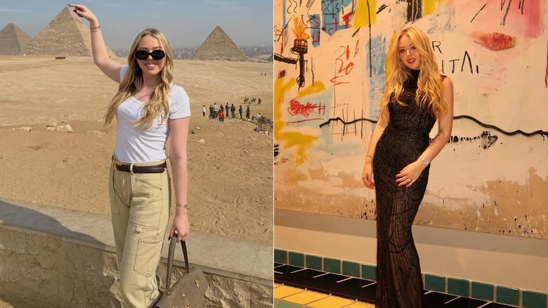 Tiffany Trump posa frente a las pirámides de Egipto en 2026, y con un vestido negro