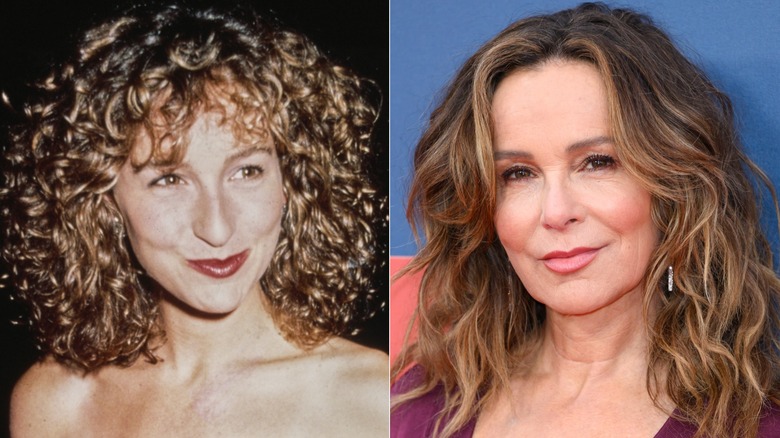 Dos fotografías, una al lado de la otra, de Jennifer Gray antes y después de su cirugía de nariz.