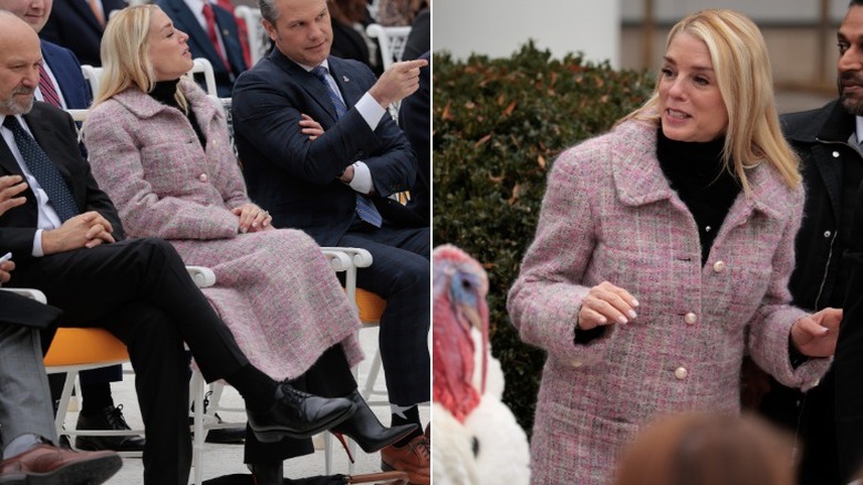 Pam Bondi asiste al indulto anual de pavos en la Casa Blanca