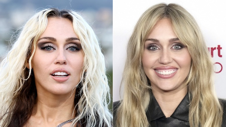 Miley Cyrus en 2023 con maquillaje de ojos dramático y 2026