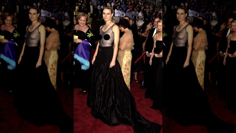 Gwyneth Paltrow con un vestido transparente en los Oscar 2002