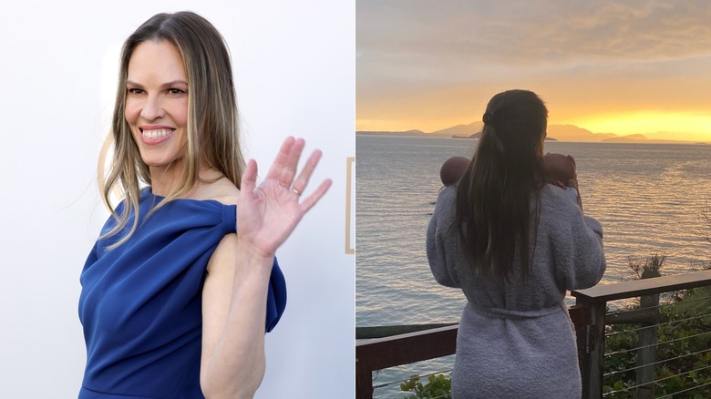 Hilary Swank con sus gemelos