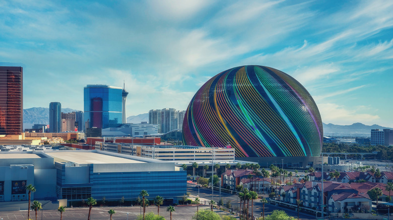 Una vista de la Esfera en Las Vegas