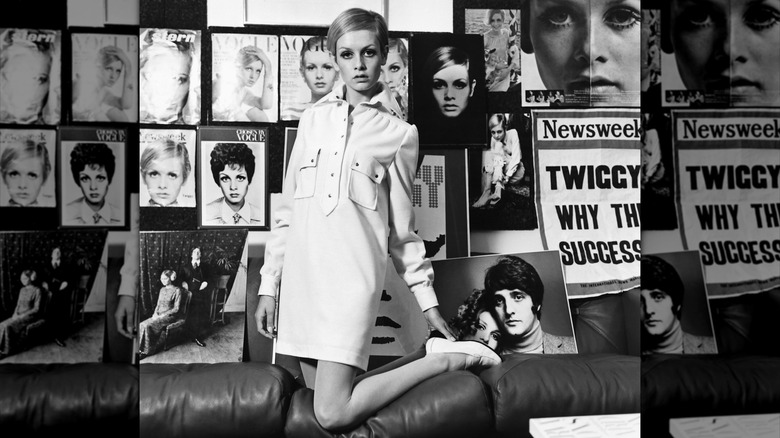 Imagen de Twiggy alrededor de la década de 1960.