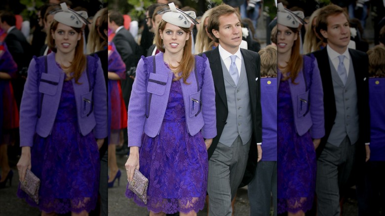 La princesa Beatriz en la boda de Sam Waley-Cohen y Annabel Ballin.