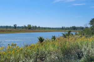 El refugio de vida silvestre de Iowa cerca de Omaha se extiende a ambos lados de la frontera estatal con observación de aves y un barco de vapor hundido