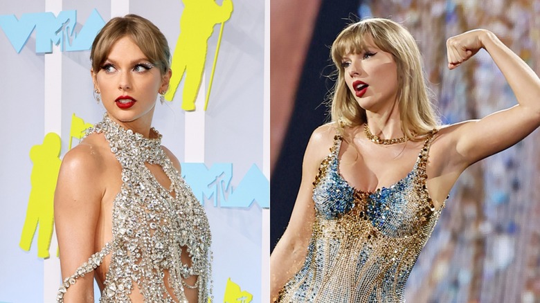 Taylor Swift posa en un evento.