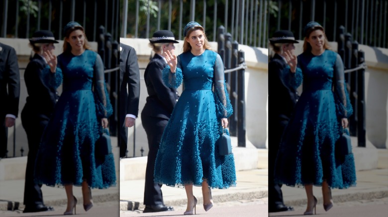 La princesa Beatriz en la boda de Meghan Markle y el príncipe Harry.