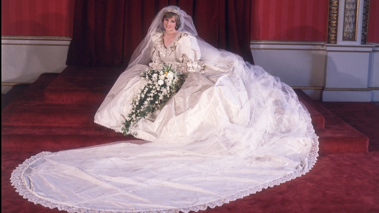 La princesa Diana en el retrato de su boda.