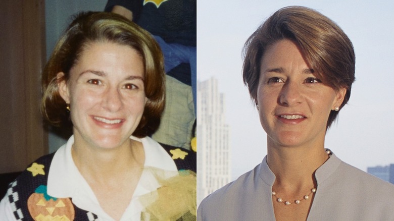 Melinda Gates con el pelo corto en los años 90 y 2000