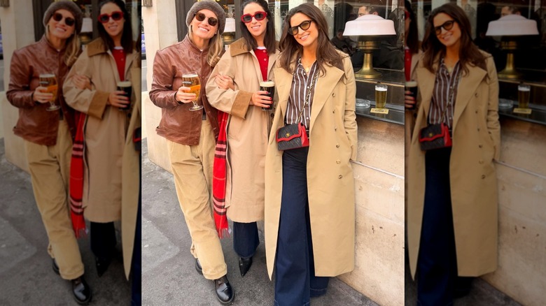 Kaitlan Collin posa con amigos afuera de un pub en Londres, Inglaterra (abril de 2026)