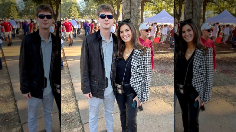 Kaitlan Collins posa para una foto con su hermano en la Universidad de Alabama (2023)