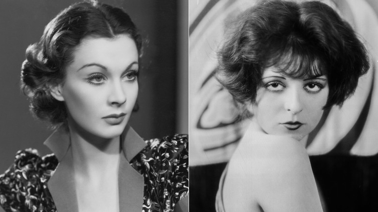 Retratos en blanco y negro de Vivien Leigh y Clara Bow