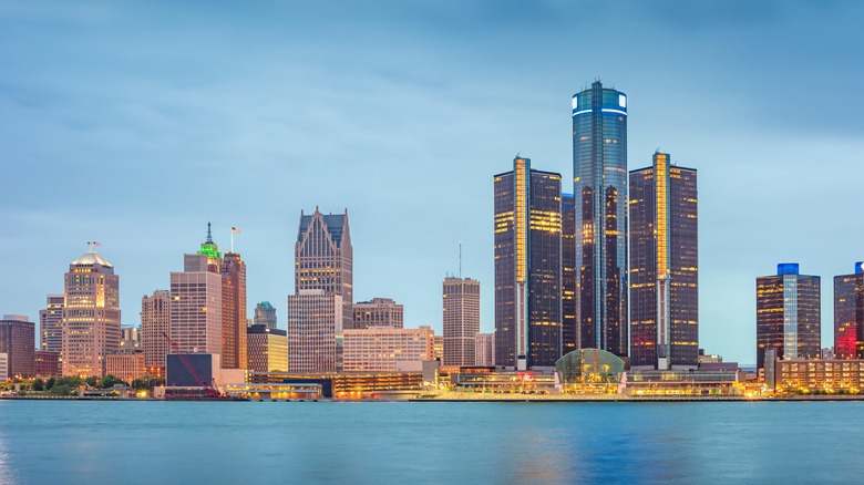 Vista del horizonte de Detroit