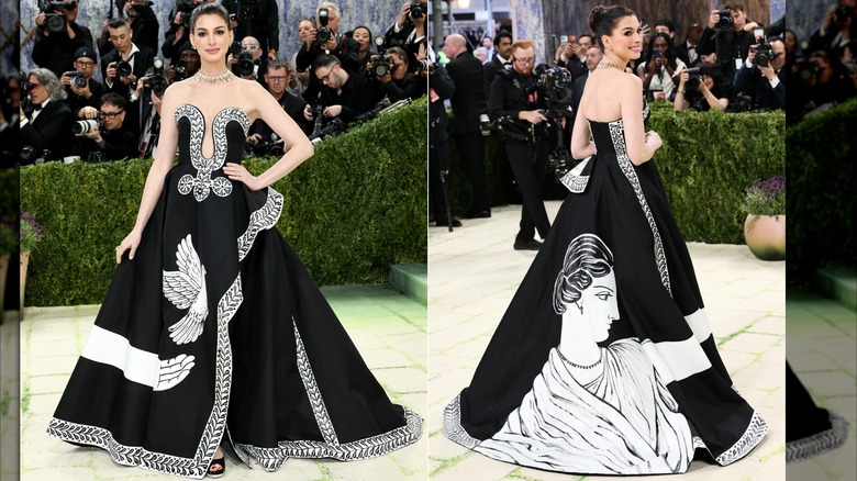Anne Hathaway en la Met Gala en la ciudad de Nueva York en mayo de 2026