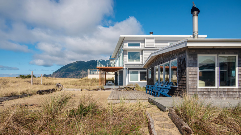 Casas frente al mar en Manzanita en la costa de Oregón