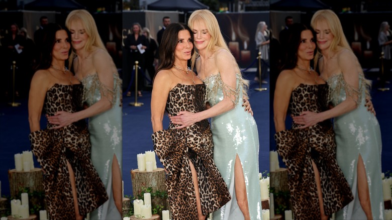Sandra Bullock y Nicole Kidman se abrazan en el estreno europeo de 