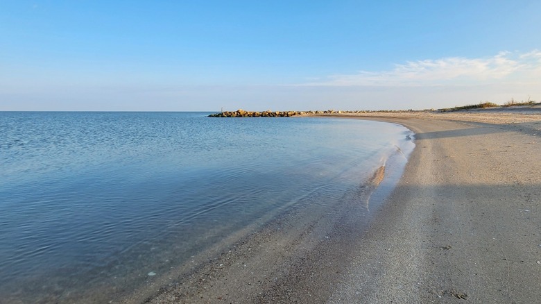 Una vista panorámica de la playa de Port Lavaca, Texas