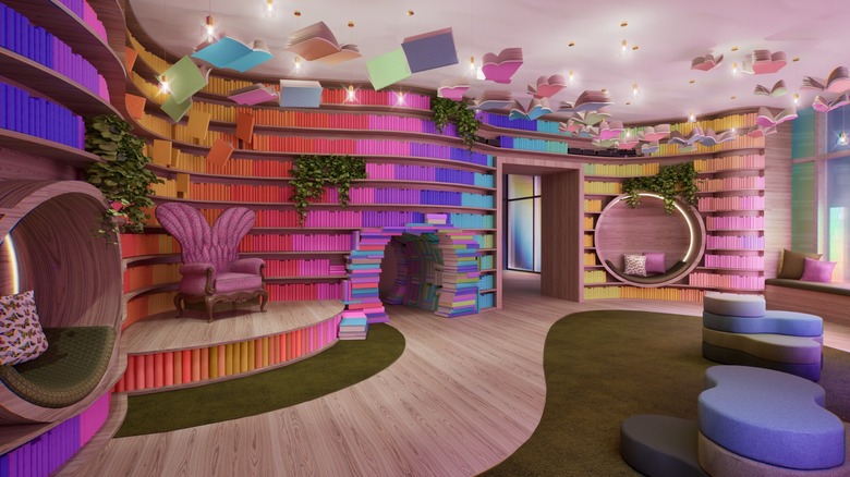 Representación de la Biblioteca de la Imaginación en el Museo Dolly's Life of Many Colors en Nashville