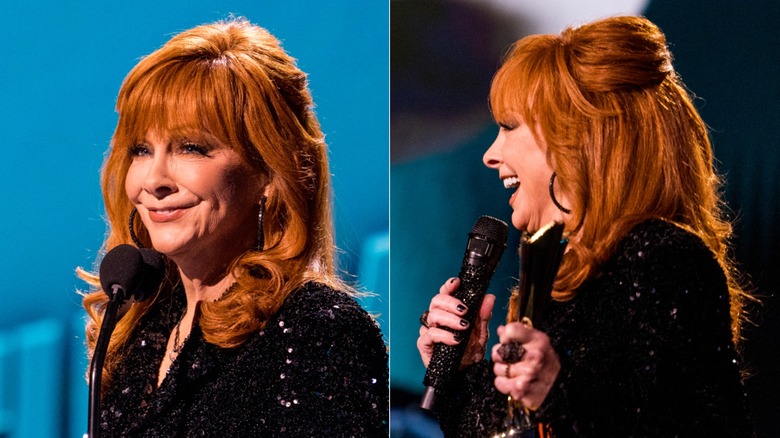 Reba McEntire en el escenario de la 60a edición de los Premios de la Academia de Música Country en Frisco, Texas, en mayo de 2025