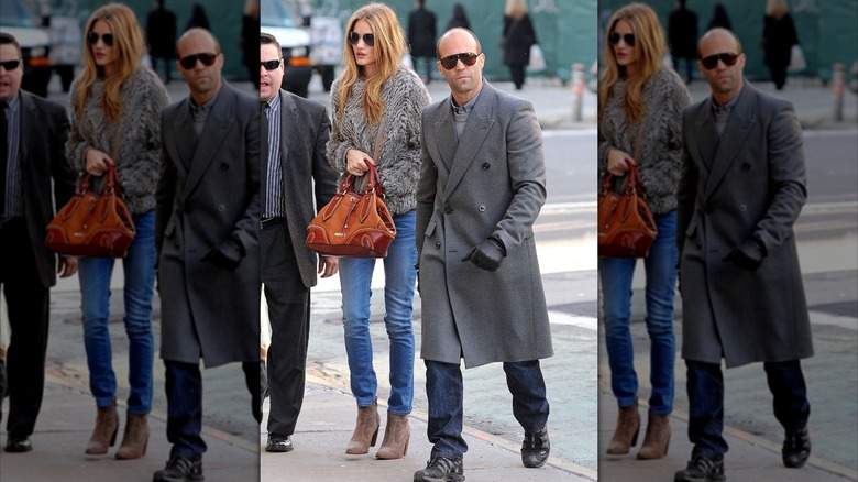 Rosie Huntington-Whiteley y Jason Statham el 22 de febrero de 2012