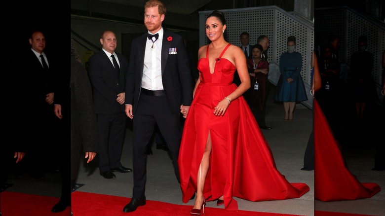 El príncipe Harry y Meghan Markle asisten a la Gala Saludo a la Libertad 2021 en la ciudad de Nueva York en noviembre de 2021