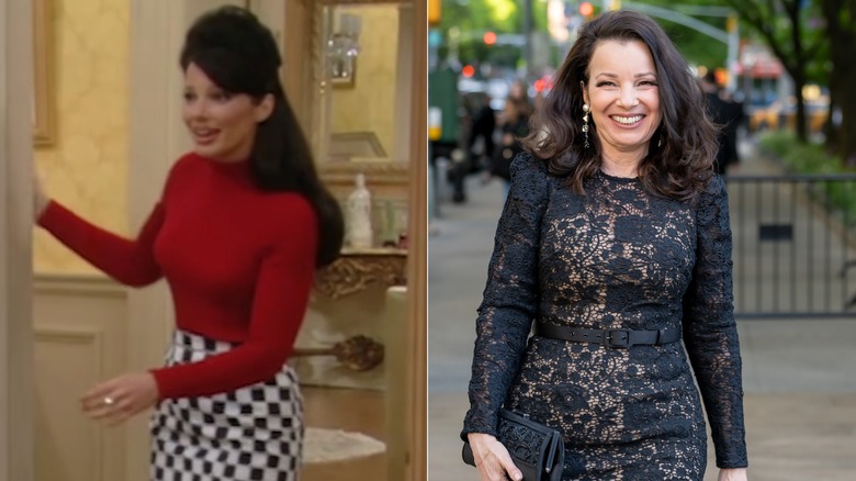 Imagen dividida de Fran Drescher como Fran Fine y Drescher en la Gala de Primavera del Ballet de la Ciudad de Nueva York de 2026