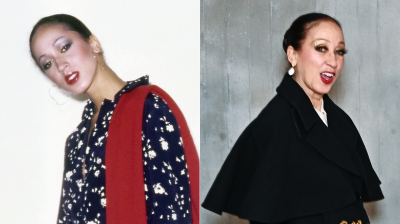 Pat Cleveland en los años 70 (izq.) y Pat Cleveland en 2026 (der.)