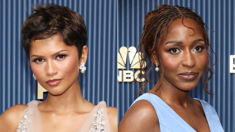 Zendaya y Ayo Edibiri lucen aretes de perlas en los Emmy 2026