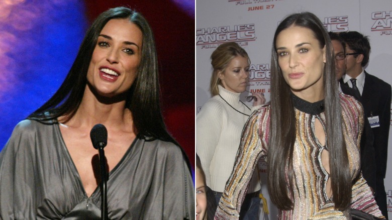 Demi Moore en los MTV Movie Awards en Los Ángeles en mayo de 2003 / Demi Moore durante la "Los ángeles de Charlie: A toda velocidad" estreno en Hollywood en junio de 2003