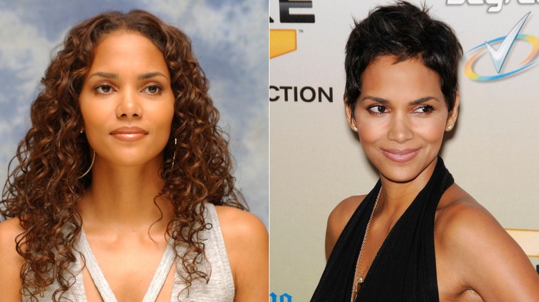 Halle Berry con pelo largo y pelo corto