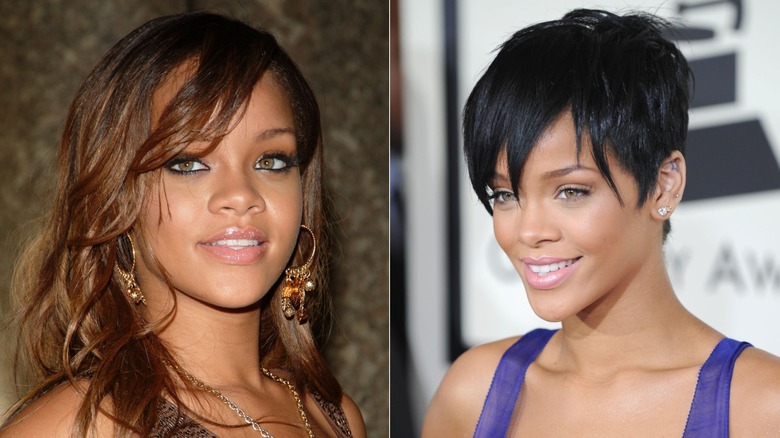 Rihanna con pelo largo y un duendecillo