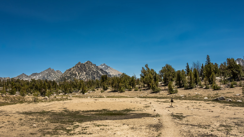Intersección desolada del lago Charlotte en el Parque Nacional Kings Canyon, California