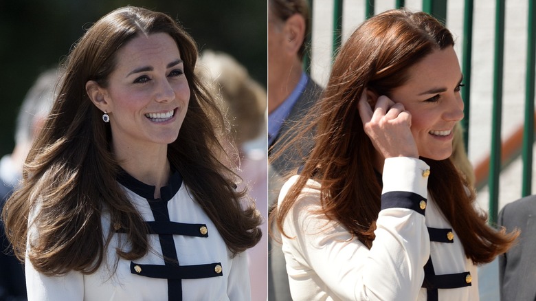 Kate Middleton con pelo liso en junio de 2014