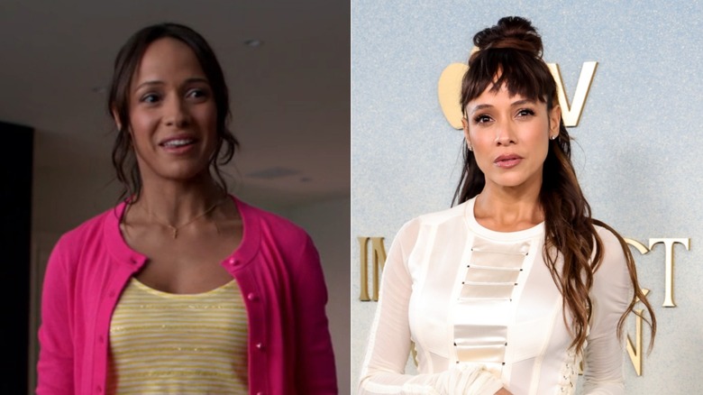 Dania Ramirez como Rosie Falta y con un vestido blanco