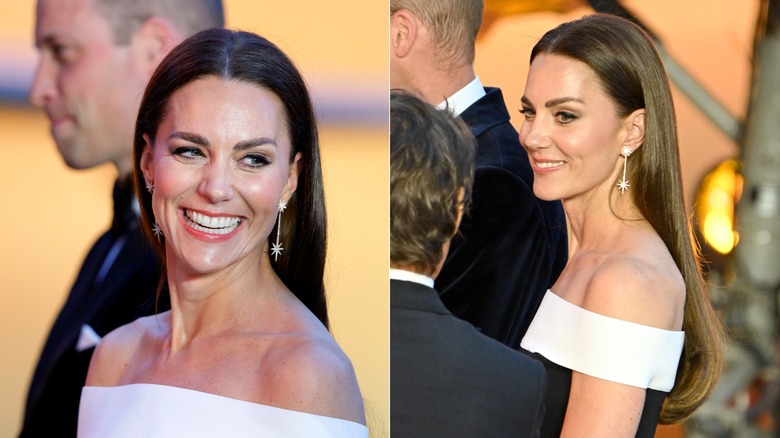 Kate Middleton con el pelo liso en la 
